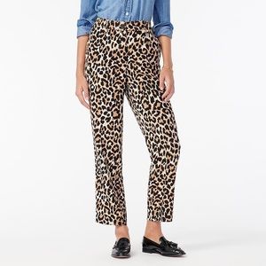 J Crew Relaxed Leopard Print Pants